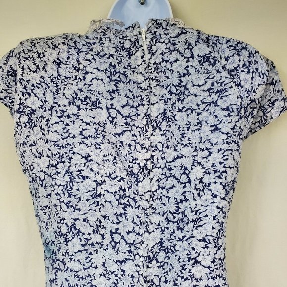 Byer Too Womens Vintage 90s Floral Dress Cottage Core Long Lace Size 7 - Picture 7 of 12